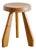 French Mid Century Wooden Tripod Sandoz Pine Stool by Charlotte Perriand, 1960s For Sale