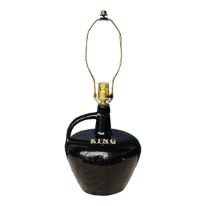 Vintage Mid-Century King Whiskey Jug Lamp