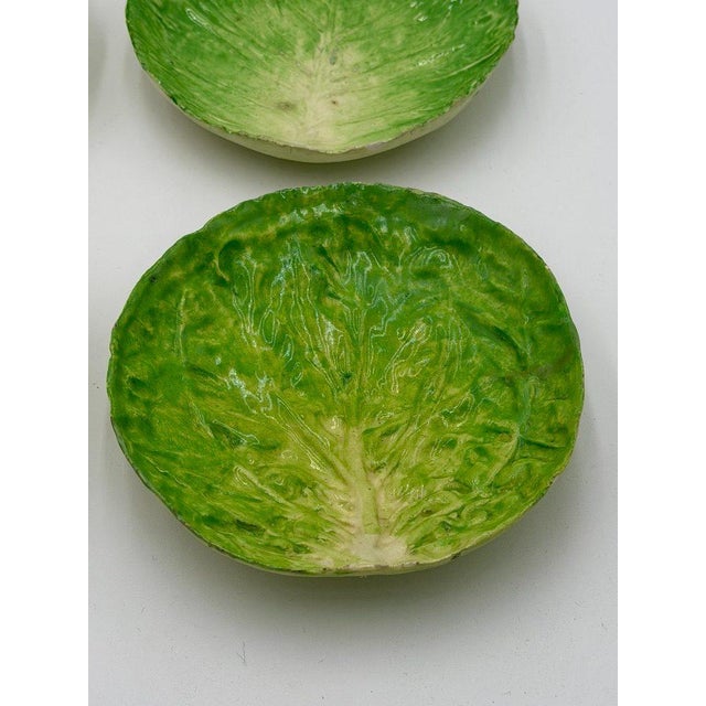 Late 19th Century Eb Napoli Italian Majolica Lettuceware Plates - Set of Four For Sale - Image 14 of 16