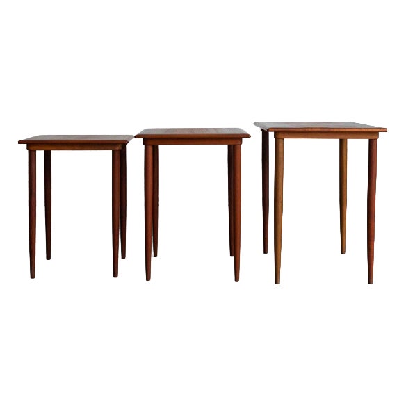 Danish Nesting Tables, Set of 3 For Sale