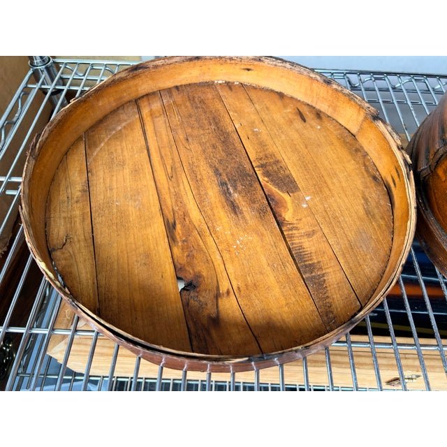 Early 20th Century Early 20th Century Antique Primitive Shaker Style Bentwood Round Box For Sale - Image 5 of 7