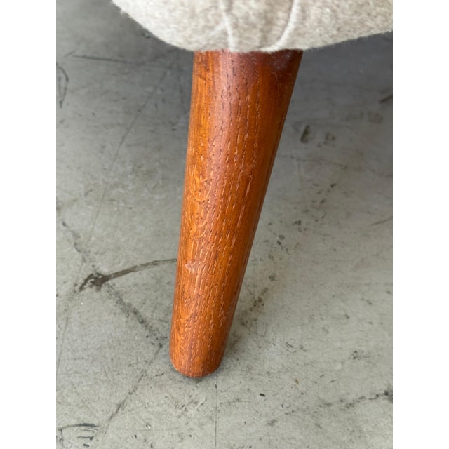 1960’s Hans Wegner Papa Bear Chair and Ottoman by AP Stolen Reupholstered For Sale - Image 18 of 18