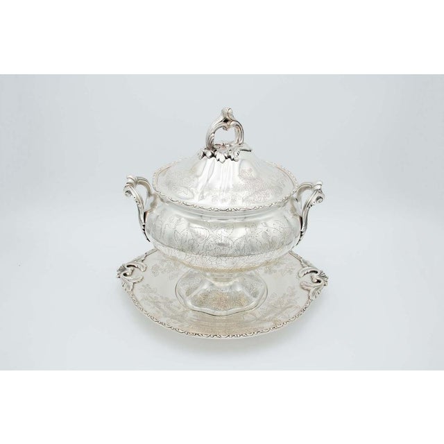 Silver Soup Tureen with Floral Motifs For Sale - Image 6 of 6