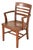 Antique Arts & Crafts Carved Walnut Banker's Chair, Circa 1920s For Sale