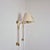 1970s Adjustable Brass Wall Lamps with Linen Shades, 1980s, Set of 2 For Sale - Image 5 of 14