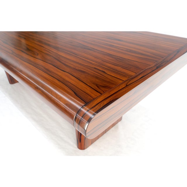 Super Slick Low Profile Rosewood Mid Century Modern Dining Table 2x20” Leaves For Sale - Image 9 of 18