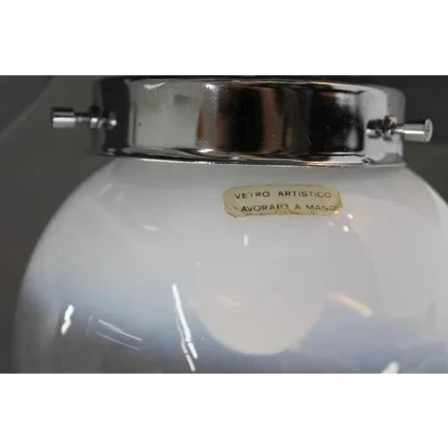 Vintage Italian Chrome Plated Chandelier, 1970s For Sale - Image 7 of 13