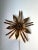 Gold Sunburst Flower Flush Mount Light / Wall Light in Gilt Iron, France, 1970s For Sale - Image 8 of 9