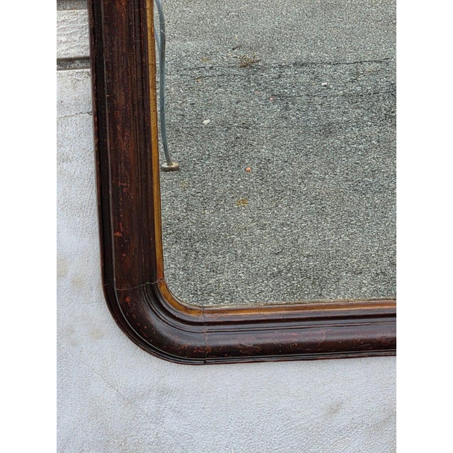 Brown 19th Century Victorian Walnut, American Made Mirror Original Paint. For Sale - Image 8 of 17
