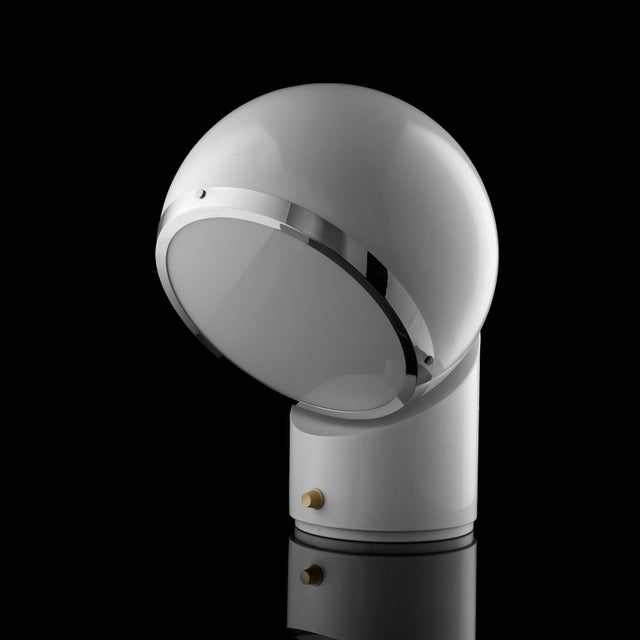 Zeus Table Lamp in White with Swiveling Lampshade by Cini Boeri for Gavina, Italy, 1970s For Sale - Image 14 of 18