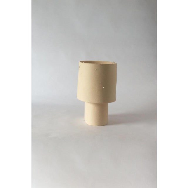 Contemporary Small Table Lamp in Stoneware with Drops Effect Glaze by Lucas Huillet For Sale - Image 3 of 18