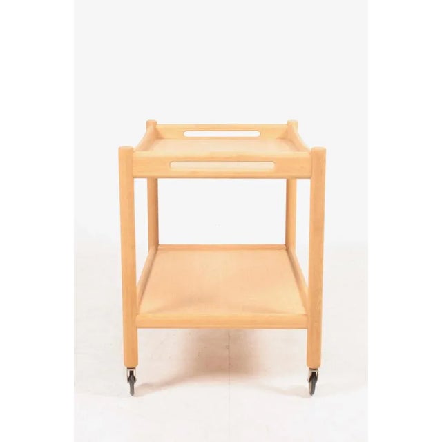 1960s Serving Trolley in Oak by Hans J. Wegner for Andreas Tuck, 1960s For Sale - Image 5 of 11