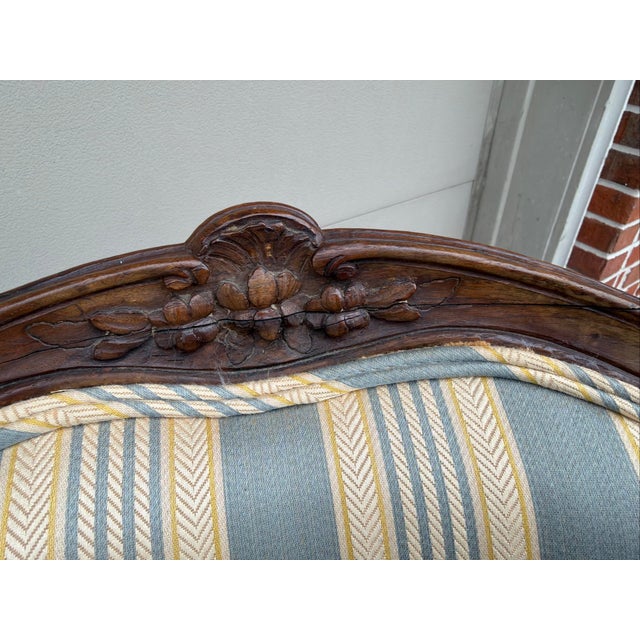 Pair of 18th Century French Louis XV Walnut Fauteuils, Carved Provincial Armchairs For Sale - Image 13 of 18