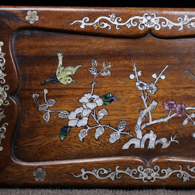 Pair of Huali Rosewood Nesting Boxes Inlaid With Mother-of-Pearl For Sale - Image 4 of 9
