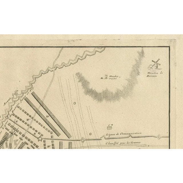 Battle Map of Allied Army Camp at Denain France, 1729 For Sale - Image 5 of 10