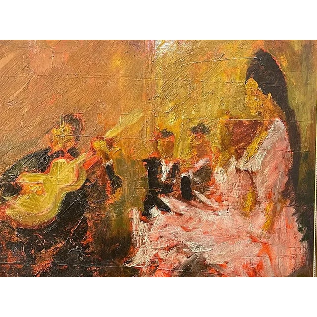 Dance Scene, 20th Century, Oil Painting on Canvas For Sale - Image 5 of 8
