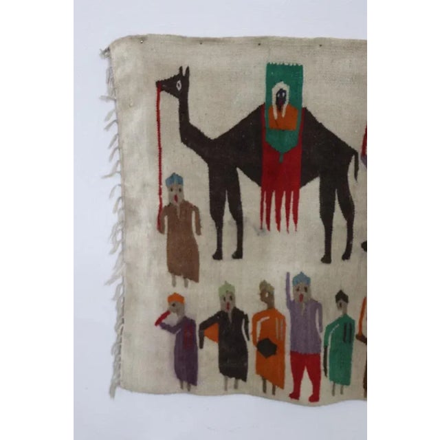 Handmade Israeli Wall Tapestry or Wall Rug, 1930s For Sale - Image 6 of 9