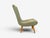 1940s Swedish Modern, Slipper Chair, Green Fabric, Beech, Sweden, 1940s For Sale - Image 5 of 12