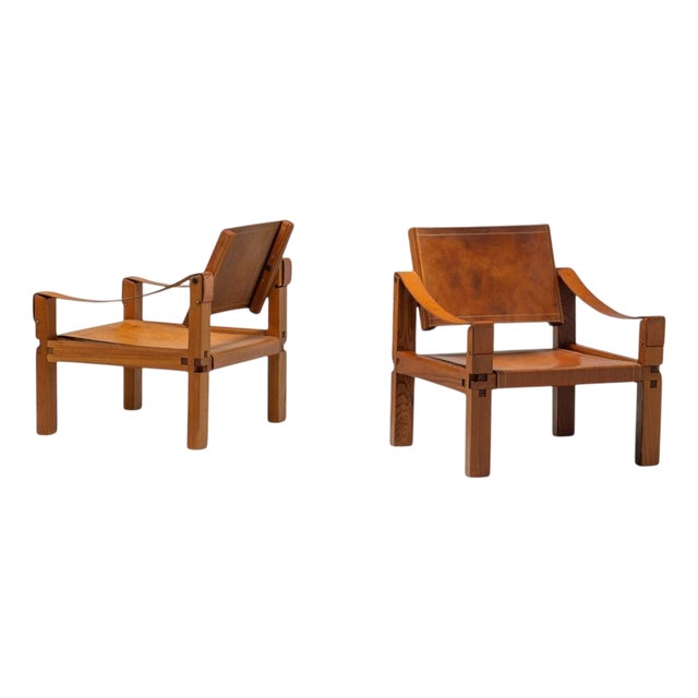 S10 Lounge Chairs by Pierre Chapo, France, 1964, Set of 2 For Sale