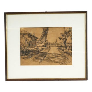 G. Rossi, Industrial Area Design of Ferrara, 1930s, Drawing on Paper For Sale