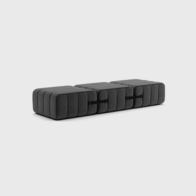 Not Yet Made - Made To Order Curt Modular Set - Flexible Bench - Dama - 0004 (Dark Grey) by Ambivalenz, Set of 3 For Sale - Image 5 of 5