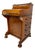 Victorian English Davenport Burl Wood Desk with Secret Compartment For Sale