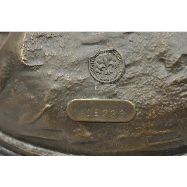Bronze "Enjoue" After Auguste Moreau Victorian Bronze Boy and Girl Statue Sculpture For Sale - Image 8 of 12