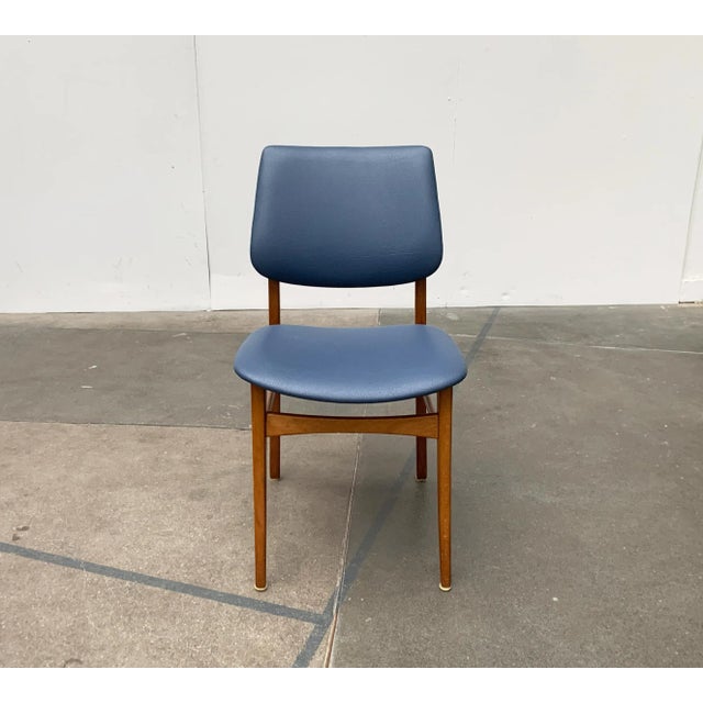Blue Set of Mid-Century Wooden Chairs For Sale - Image 8 of 18