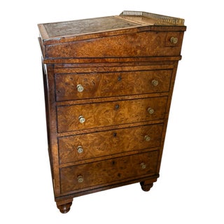 Antique George III Pollard Oak Davenport Desk with Slide and Turn Top, 1780s For Sale