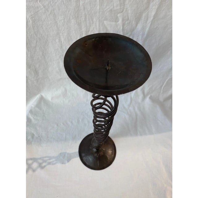 Sarreid Ltd. Vintage Sarreid Metal Braided Candle Holder For Sale - Image 4 of 8