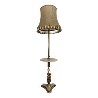 Neoclassical Style Floor Lamp in Onyx For Sale