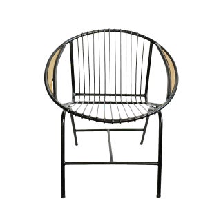 Retro Ring Black Iron Outdoor Chair For Sale