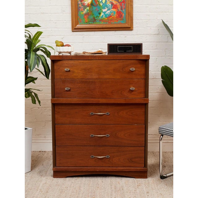Mid-Century Modern Mid 20th Century The Real McCoy Co. Highboy Dresser For Sale - Image 3 of 11