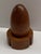 Mid-Century Modern 1970s Mid-Century Modern Oak Egg Sculpture on Wooden Base For Sale - Image 3 of 8