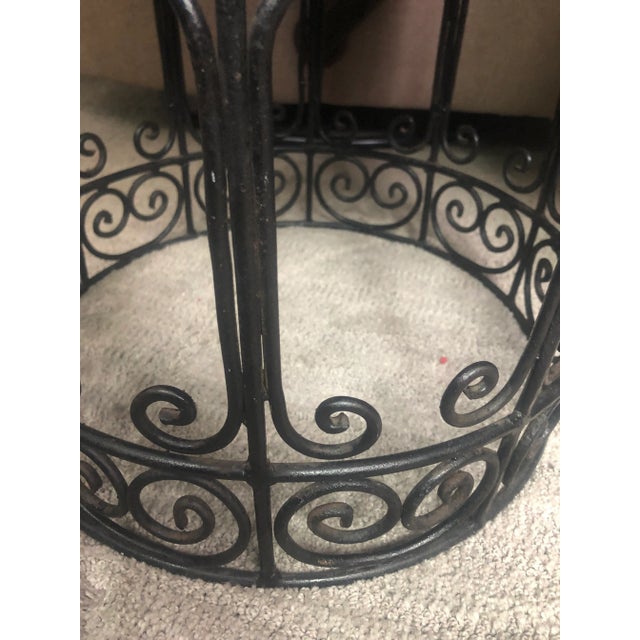 Metal Early 21st Century Moroccan Iron Stools - a Pair For Sale - Image 7 of 10