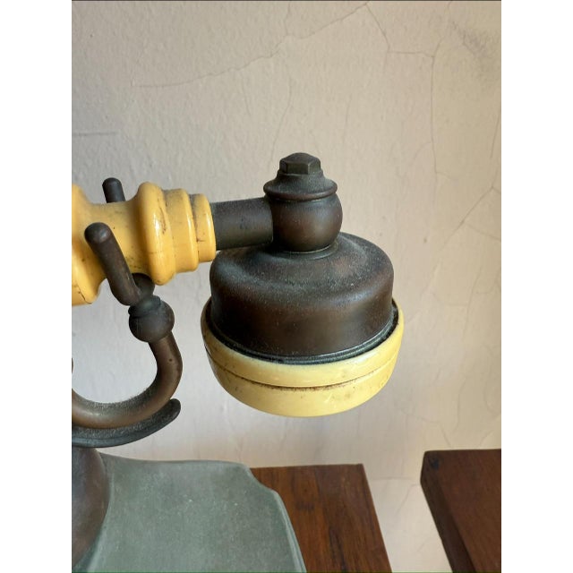 Vintage Mid Century Rotary Telephone Brass Base Cream Handset French Style Princess Phone For Sale In New York - Image 6 of 7