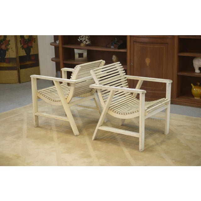 Vintage Wooden Armchairs, 1950s, Set of 2 For Sale - Image 3 of 11