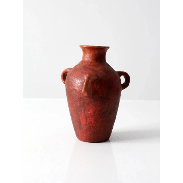Vintage Vase With Three Handles For Sale - Image 4 of 12