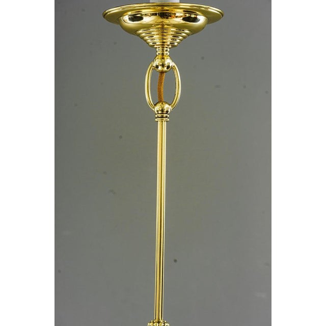 Art Deco Hanging Lamp with Cut Glass Shade, Vienna, Austria, 1920s For Sale - Image 6 of 14