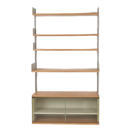 Model 606 Shelving System in Beech by Dieter Rams for Vitsoe, Germany, 1960s For Sale