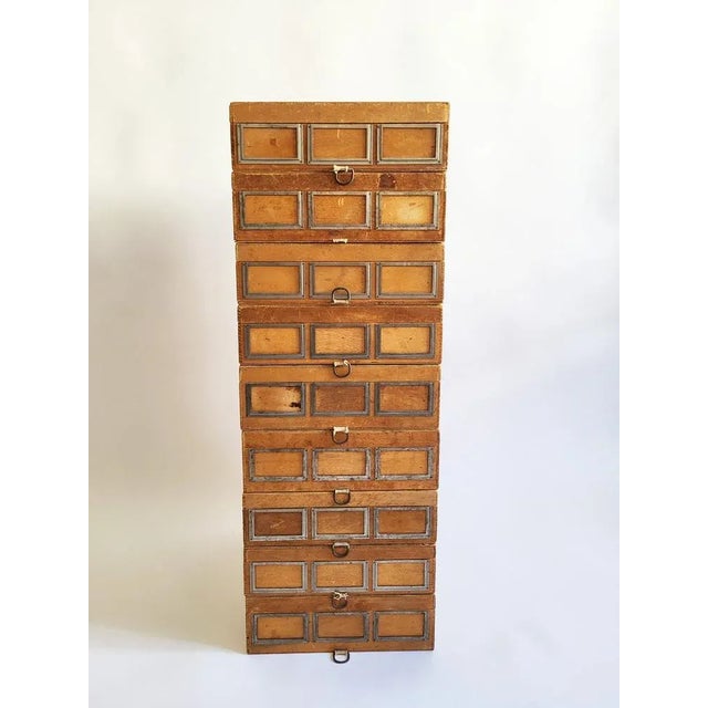 Antique wooden storage boxes from a Viennese manufacturer, 1920s. Good condition commensurate with age and use, surface...