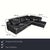 This Willi Schillig corner sofa in black leather proves that a large corner piece can still appear light and modern thanks...