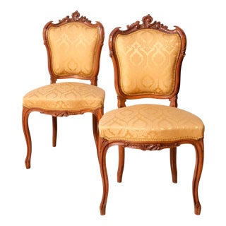 Antique Italian Louis XV Style Chairs, Early 1900s, Set of 2 For Sale