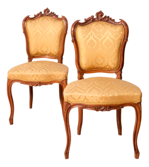 Antique Italian Louis XV Style Chairs, Early 1900s, Set of 2