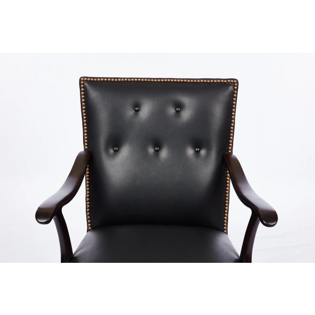 Black Mid 20th Century Frits Henningsen Arm Chair For Sale - Image 8 of 13