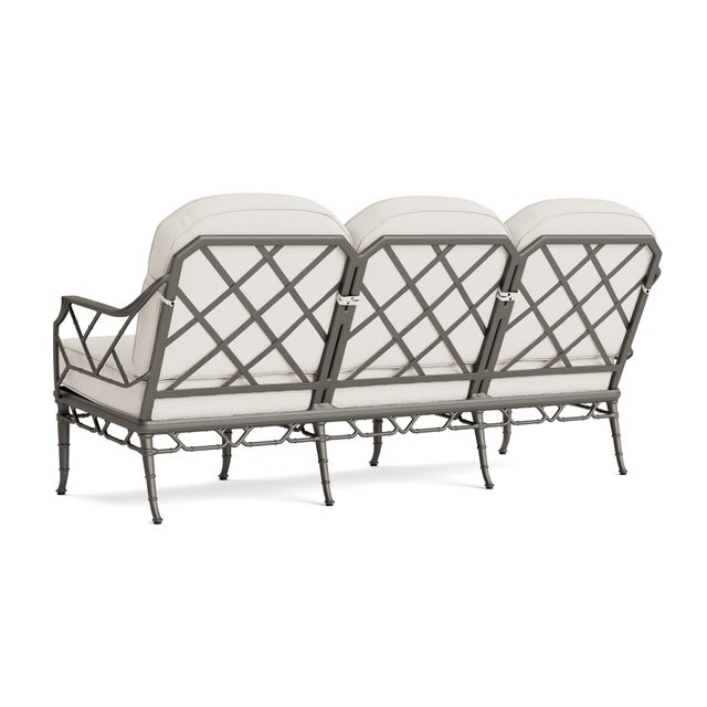 Not Yet Made - Made To Order Brown Jordan Calcutta Sofa, Mica frame with Fusion Natural fabric For Sale - Image 5 of 11