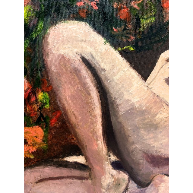 Figurative Nude Woman in Flowers For Sale - Image 3 of 4