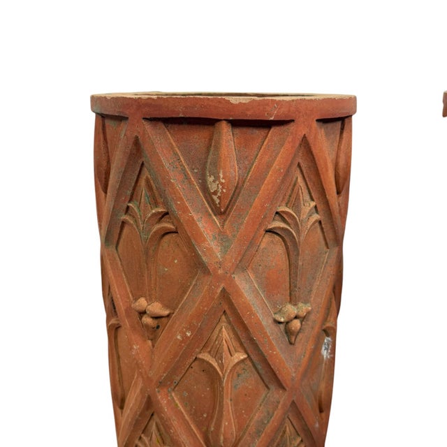 Antique French Terracotta Chimney Pots, 1890s, Set of 2 For Sale - Image 5 of 10