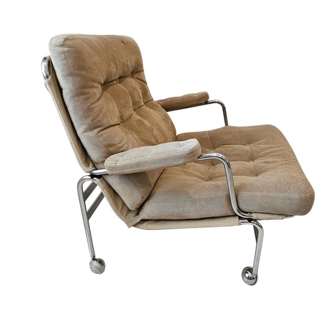 This authentic pair of Bruno Mathsson for DUX "Karin" lounge chairs was purchased new in Europe in 1983 and has remained...