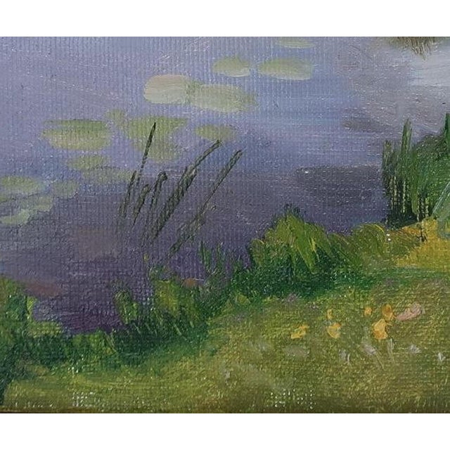Rural Impressionism Oil Painting, River Landscape, Ukrainian Art 38-46 For Sale - Image 6 of 6